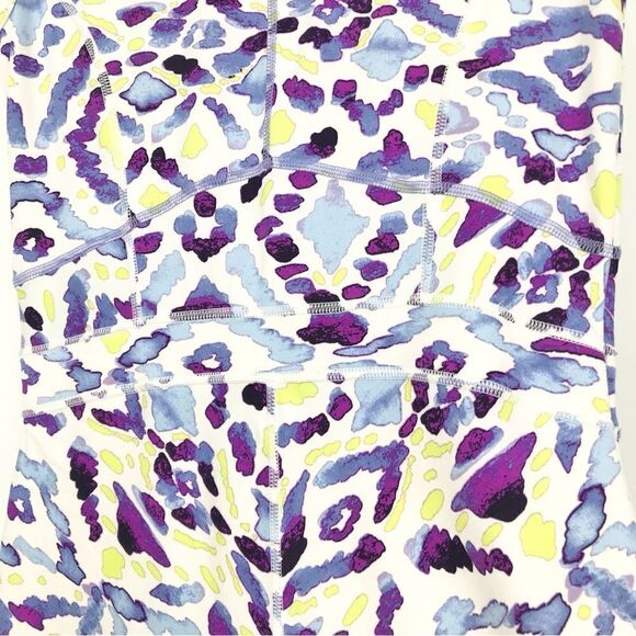 Title Nine White Purple Abstract Sleeveless A-Line Athletic Athleisure Dress - Picture 4 of 14
